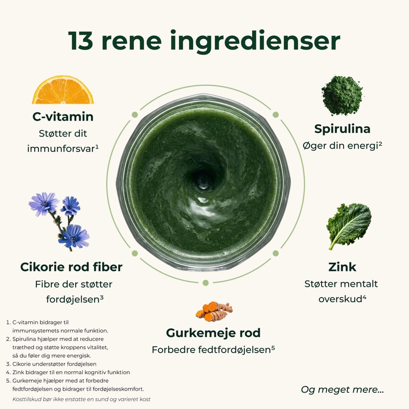 13 rene ingredienser i Pure Greens