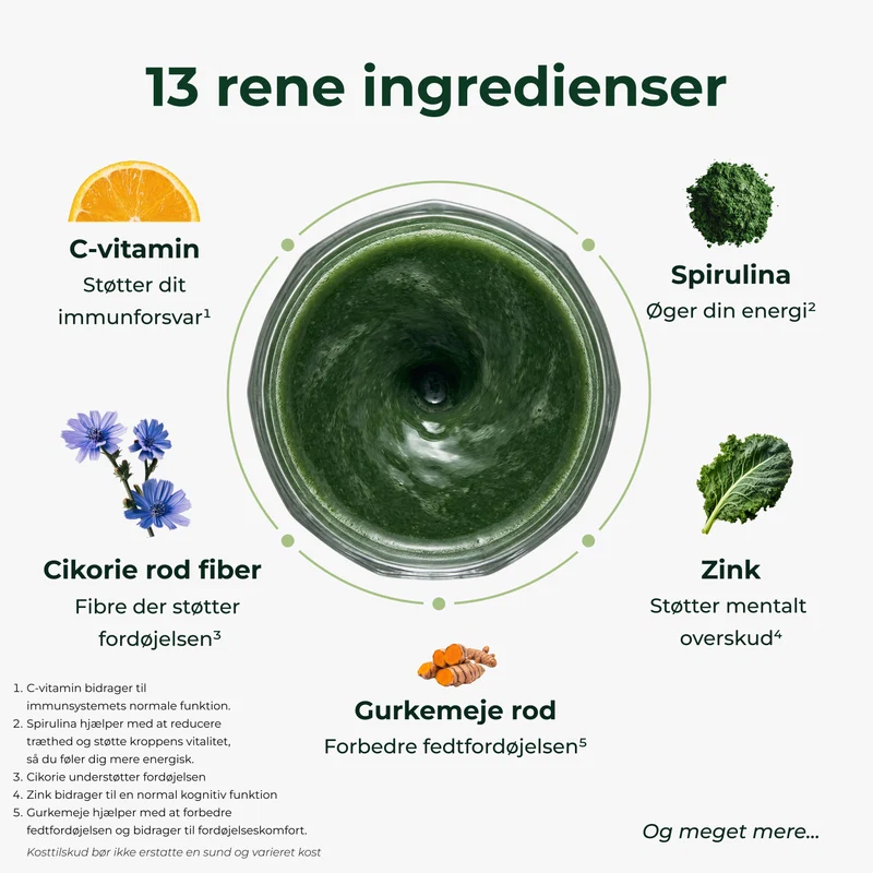 13 rene ingredienser i Pure Greens
